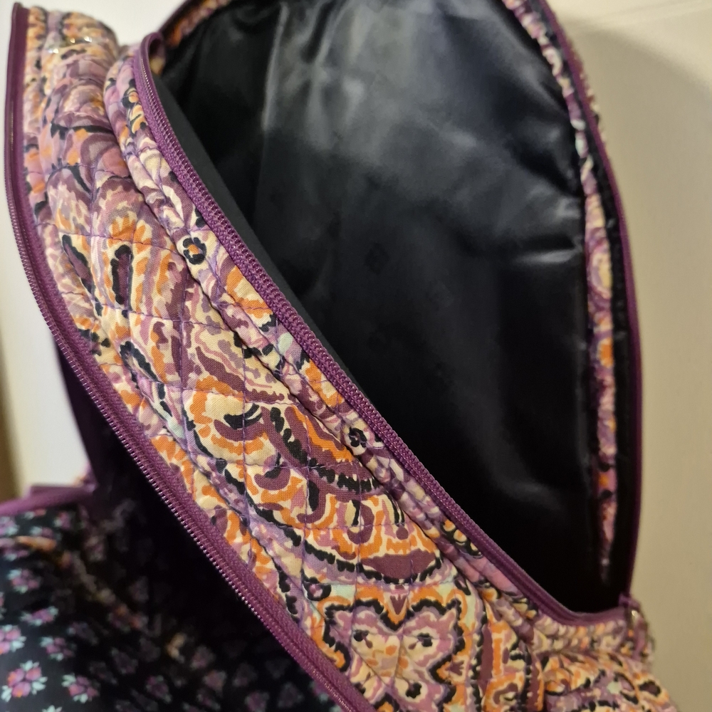 Vera Bradley Paisley Backpack in Purple and Orange - Picture 6 of 7
